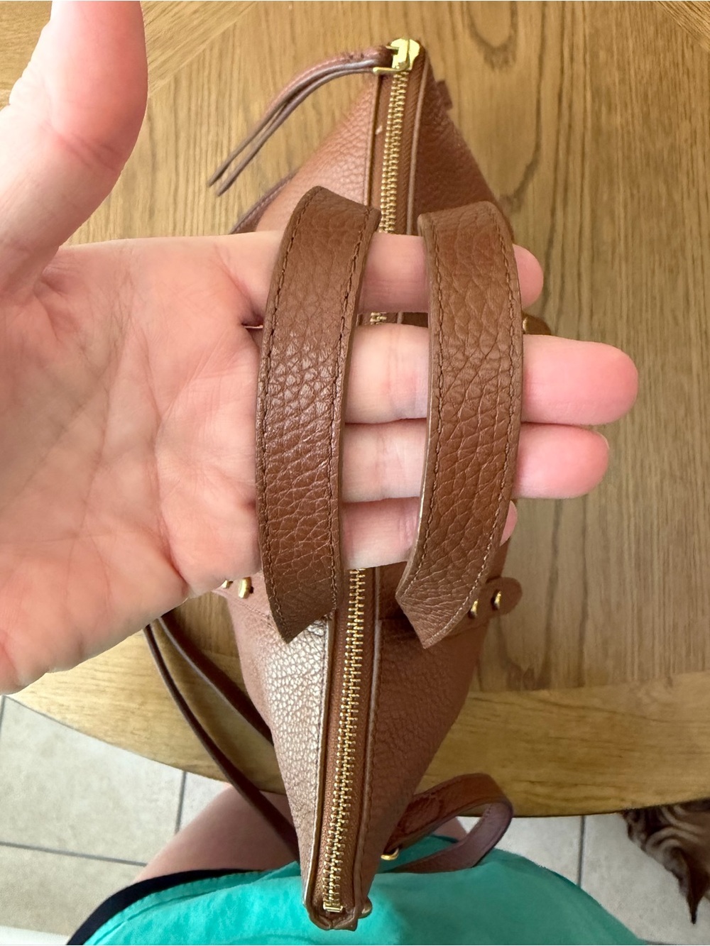 Fossil Pebbled Leather Crossbody satchel in Brown - Picture 2 of 6